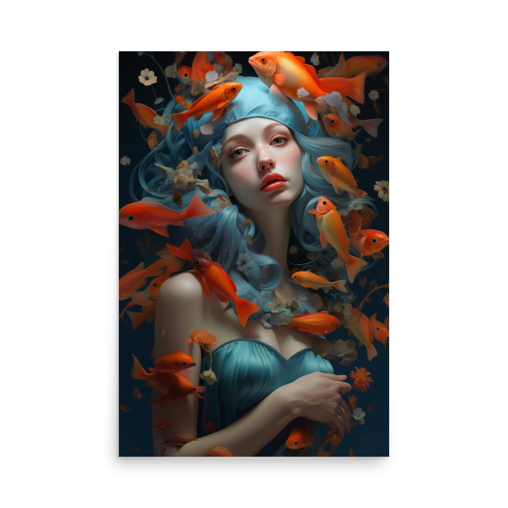Mother Pisces by Dead Artists, Print, Zodiac Sign, Astrology