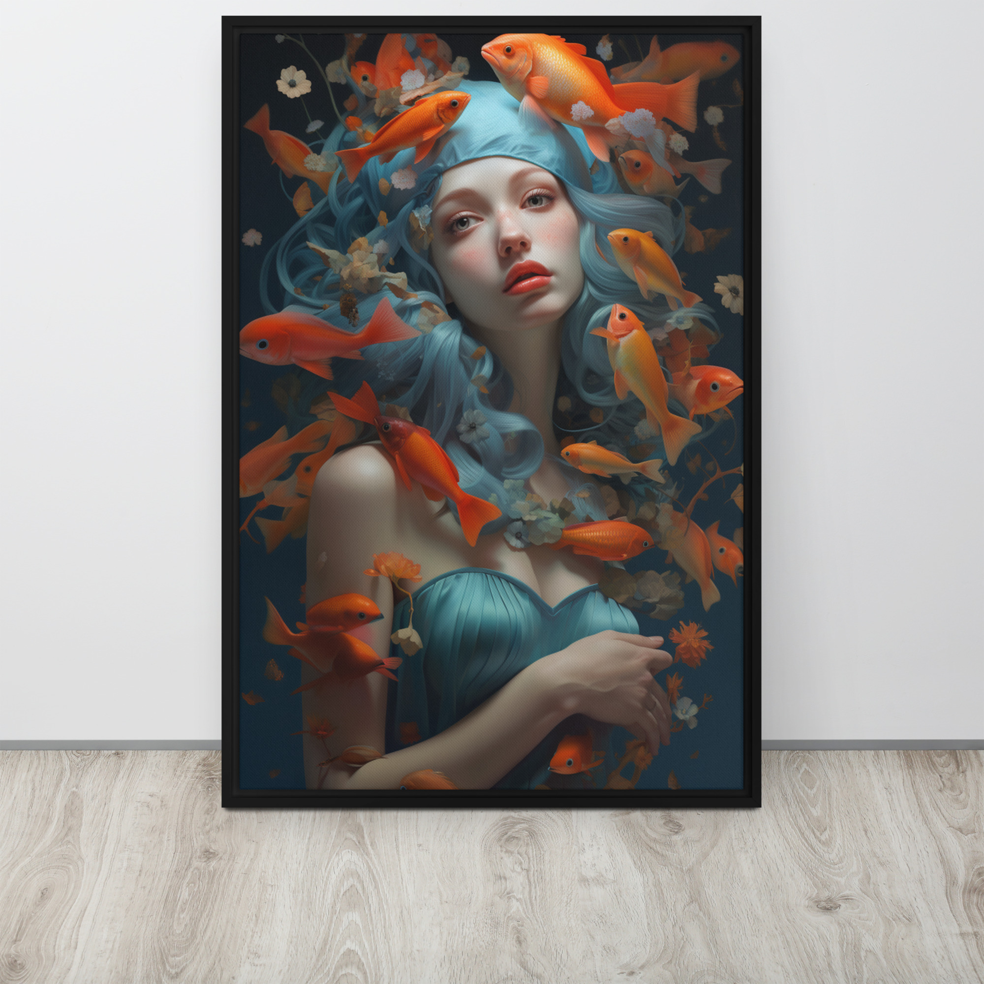 Mother Pisces by Dead Artists, Framed Canvas, Zodiac Sign, Astrology