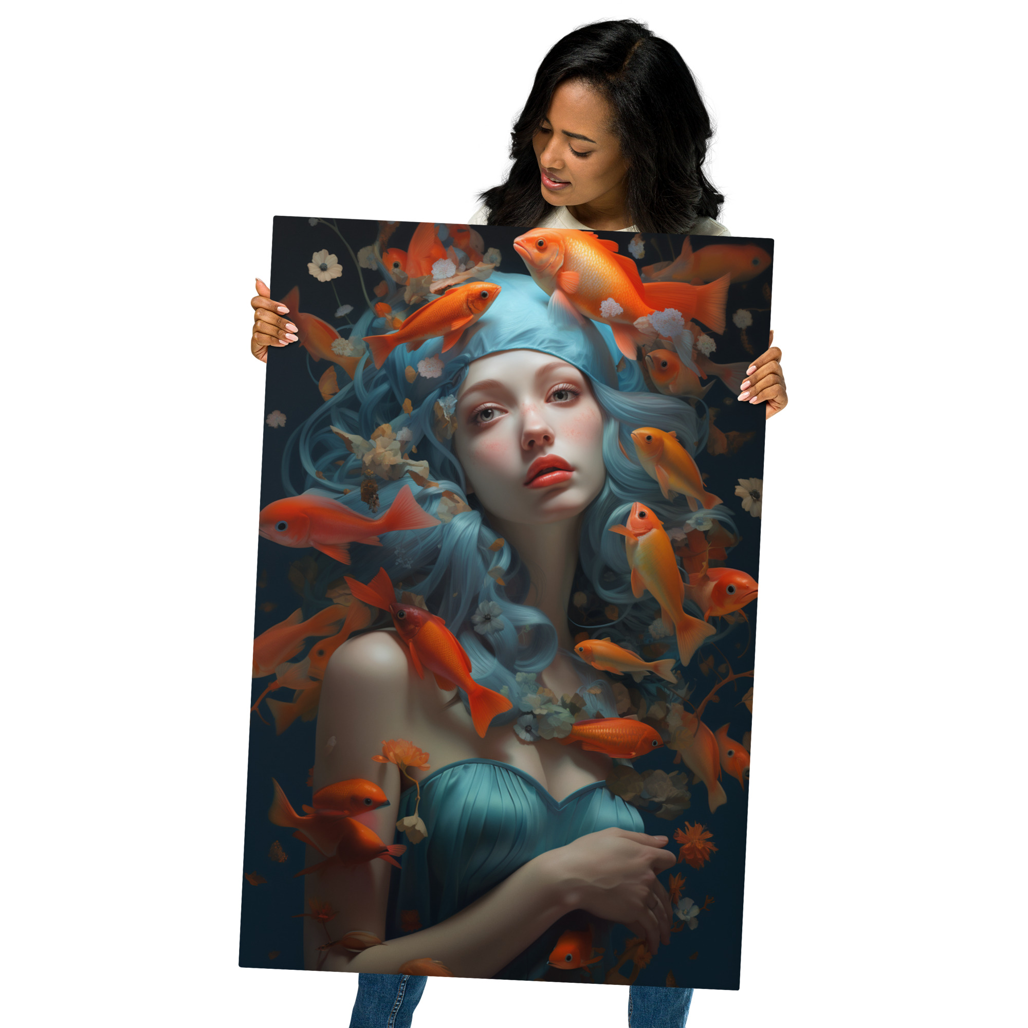 Mother Pisces by Dead Artists, Metal Print, Zodiac Sign, Astrology