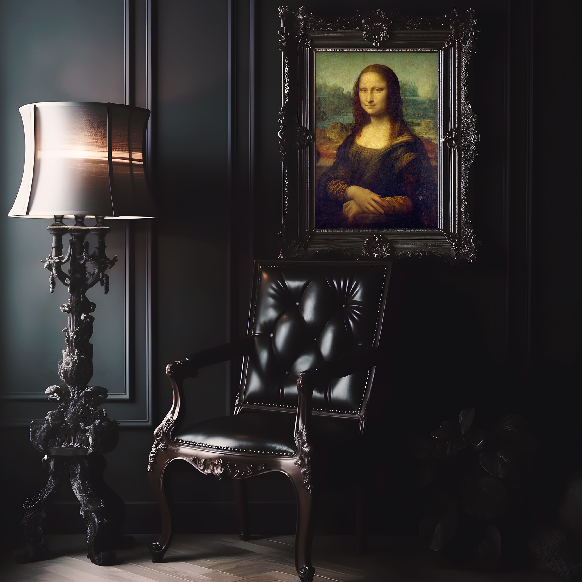 Mona Lisa by Leonardo da Vinci Canvas, Dark Academia, Gothic Art, Classic Art