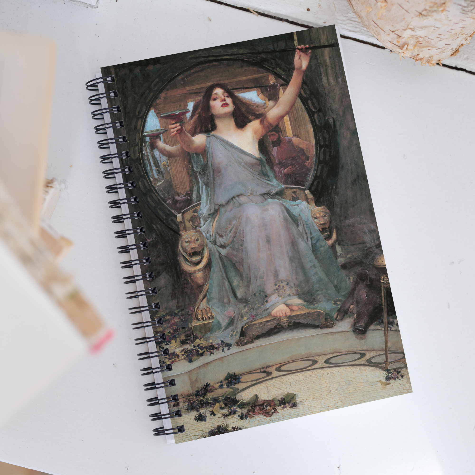 Circe Offering the Cup to Odysseus by John William Waterhouse Spiral Notebook Dark Academia, Gothic Art, Macabre, Boho, Bohemian