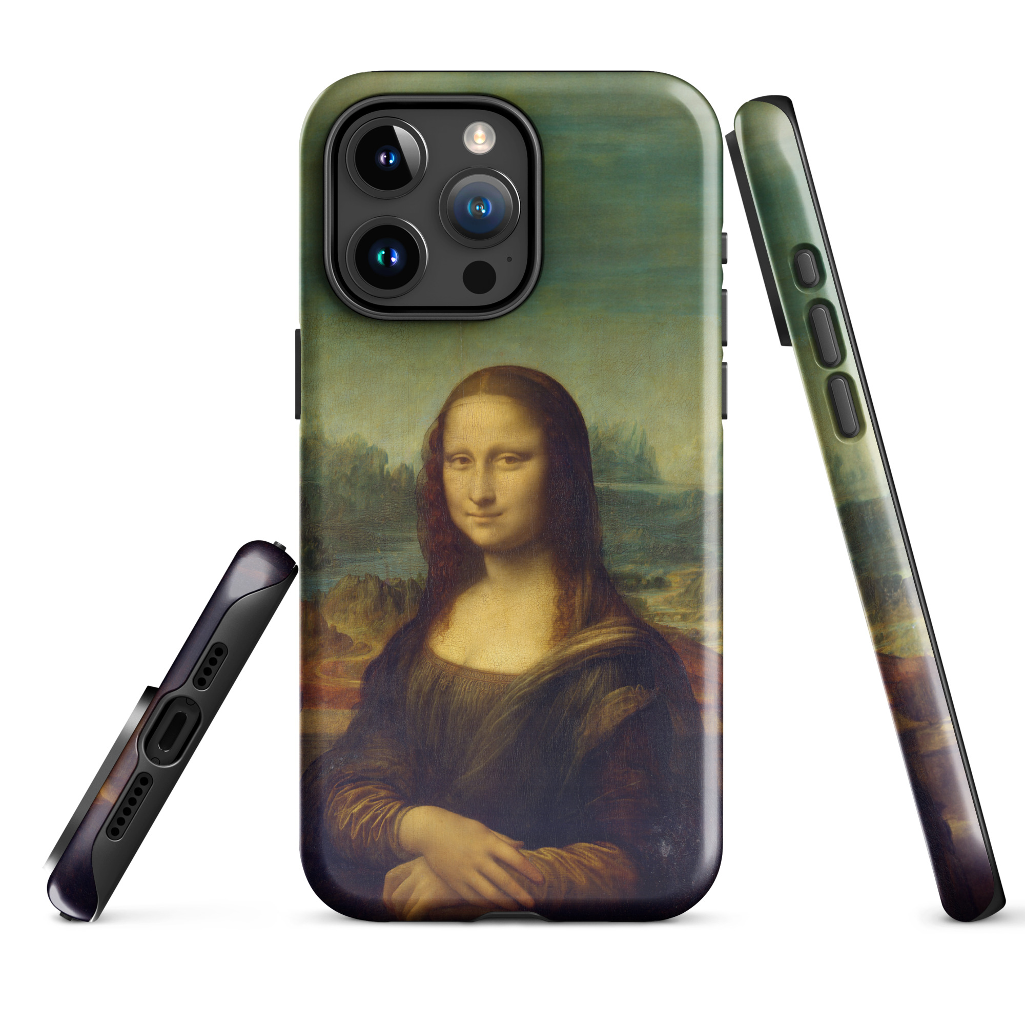 Mona Lisa by Leonardo da Vinci iPhone Tough Case 14-15 Plus Pro Max, Dark Academia, Gothic Art, Macabre