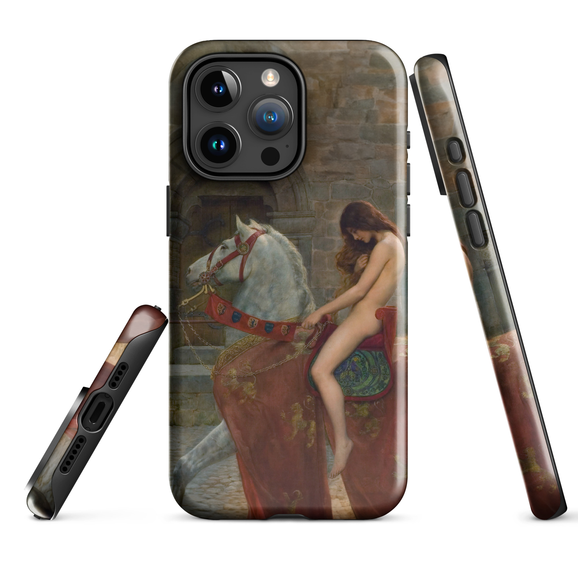 Lady Godiva by John Collier iPhone Tough Case 14-15 Plus Pro Max, Dark Academia, Gothic Art, Macabre